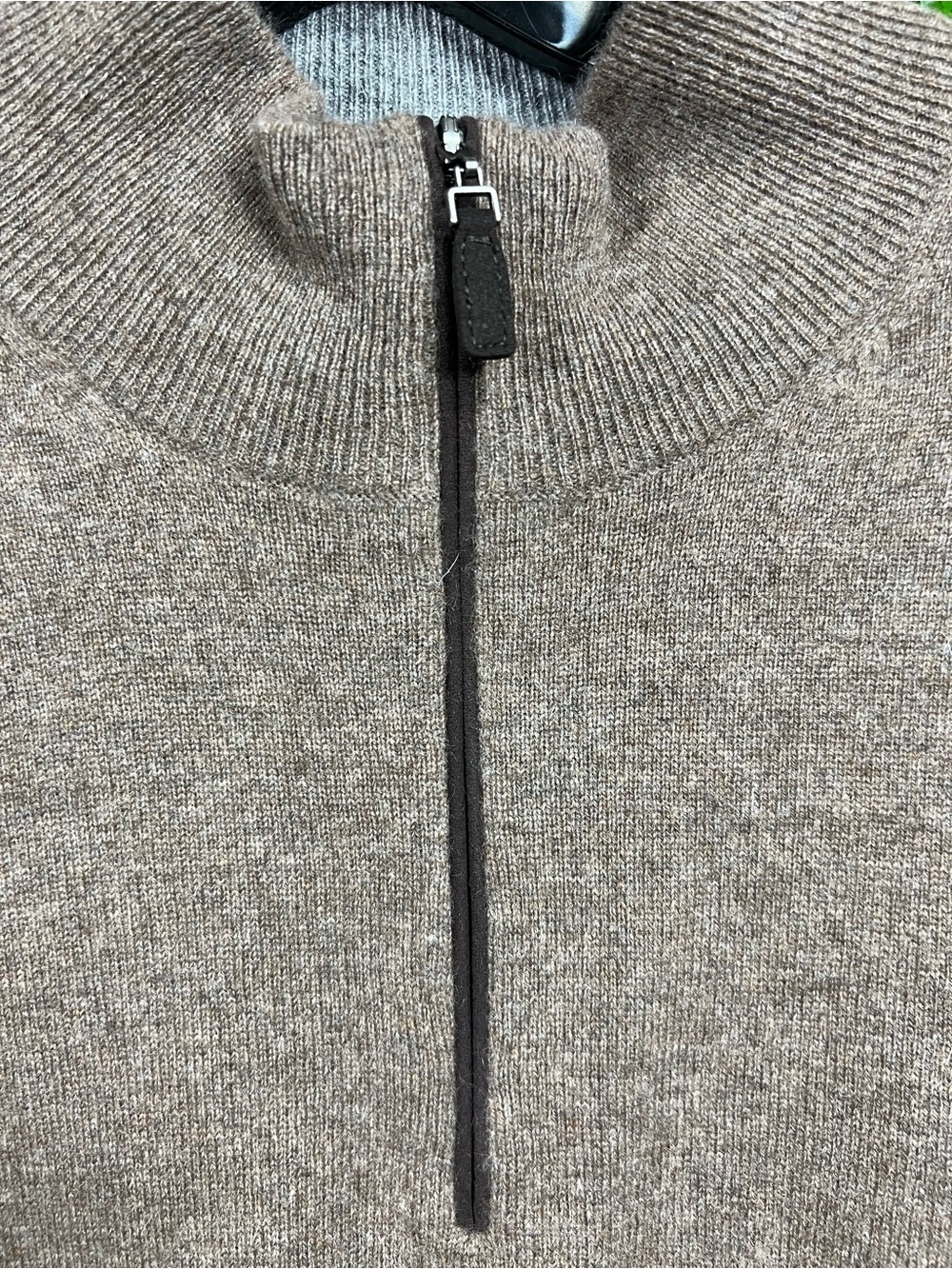 SAKS FIFTH AVENUE | 100% Cashmere Half-Zip Sweater - Picture 3 of 7